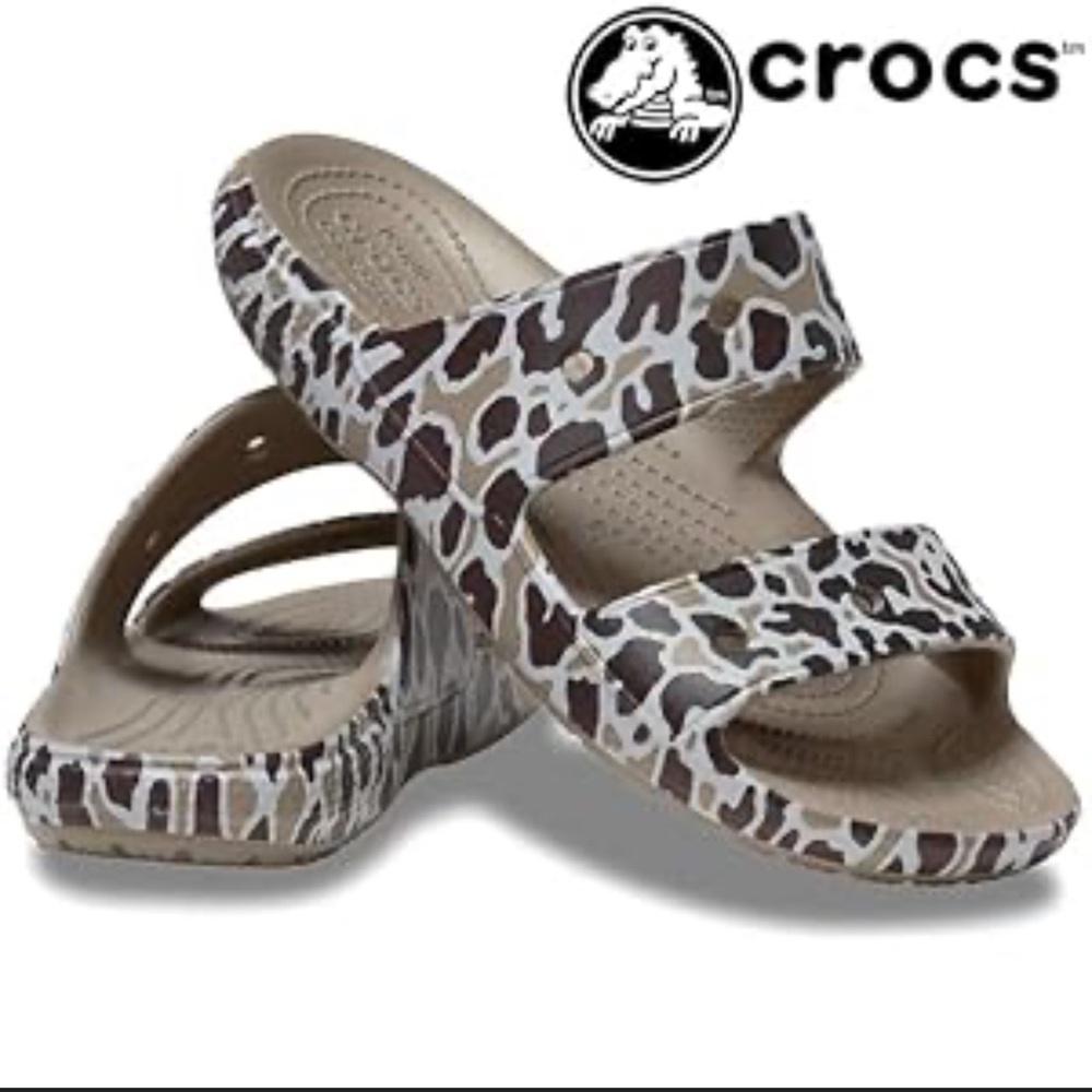 NWT! Crocs' Leopard Print Slides